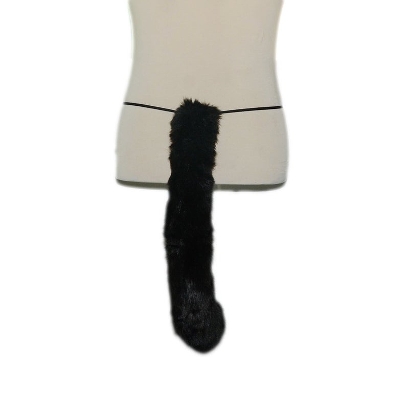 Song Qing Party Cosplay Costume Cat Fox Ears Faux Fur Hair Hoop Headband + Tail Set for Women - Image 2